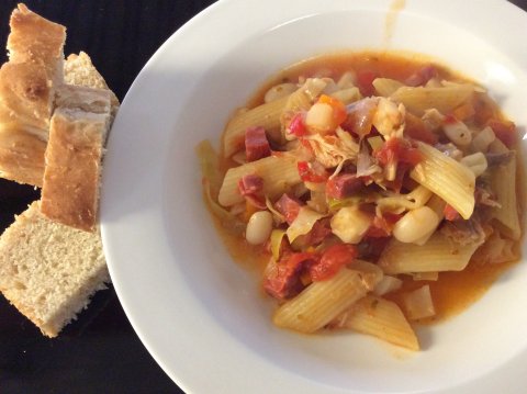 Italiensk inspireret One Pot med chorizo fra Madskriblerier i Lisa’s Køkken